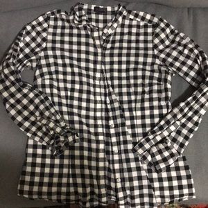 Black and white blouse